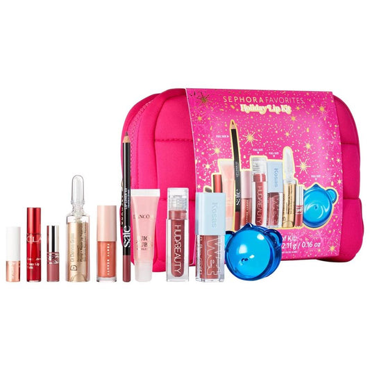 Sephora Holiday Lip Value Set: 10-Piece Lip Gloss, Liner, Oil & Treatment Collection with Kosas, Saie, Fenty Beauty & More