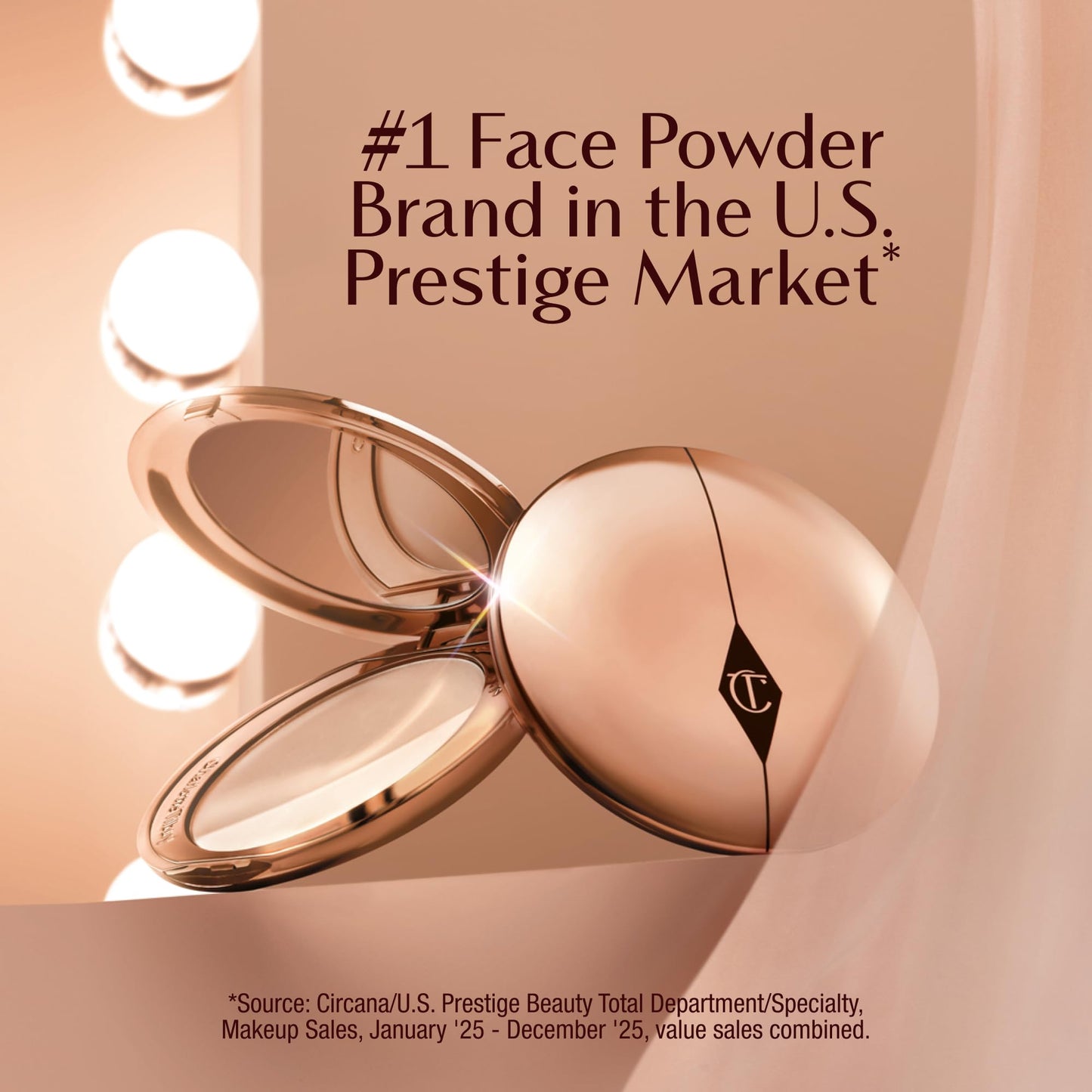 Charlotte Tilbury Airbrush Flawless Finish Setting Powder Refill - Pore-Blurring Pressed Powder for Face Makeup to Minimize Shine with a Soft-Focus Finish - 3 Tan