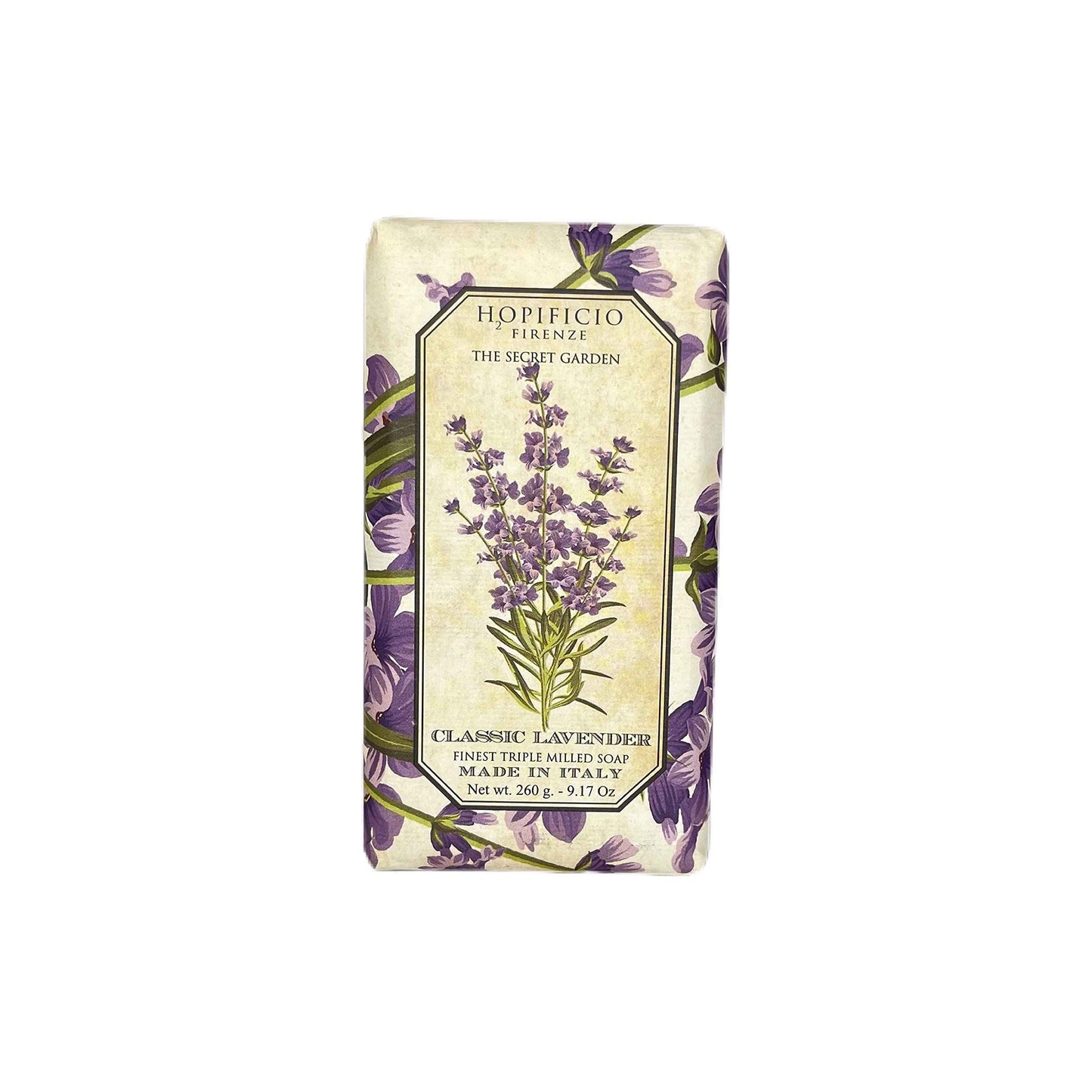 Hopificio Classic Lavender Handmade Soap. Finest Milled All-Natural Bar Soap, Moisturizing & Brightening. Suitable for Hand, Face & Body 9.17 Oz