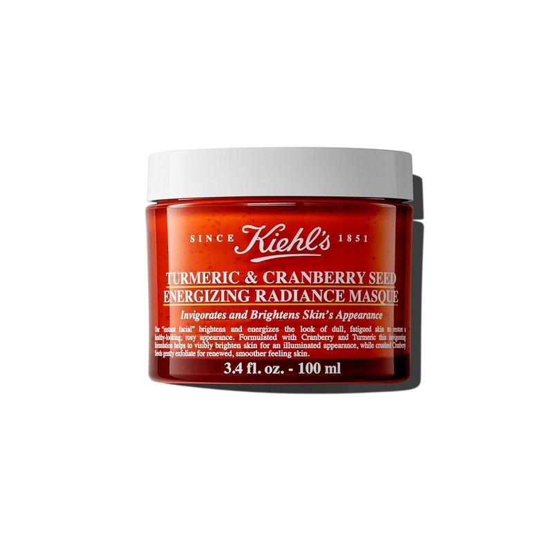 Kiehl's Turmeric & Cranberry Seed Face Mask - Brightening & Exfoliating for All Skin Types | Paraben-Free, Fragrance-Free