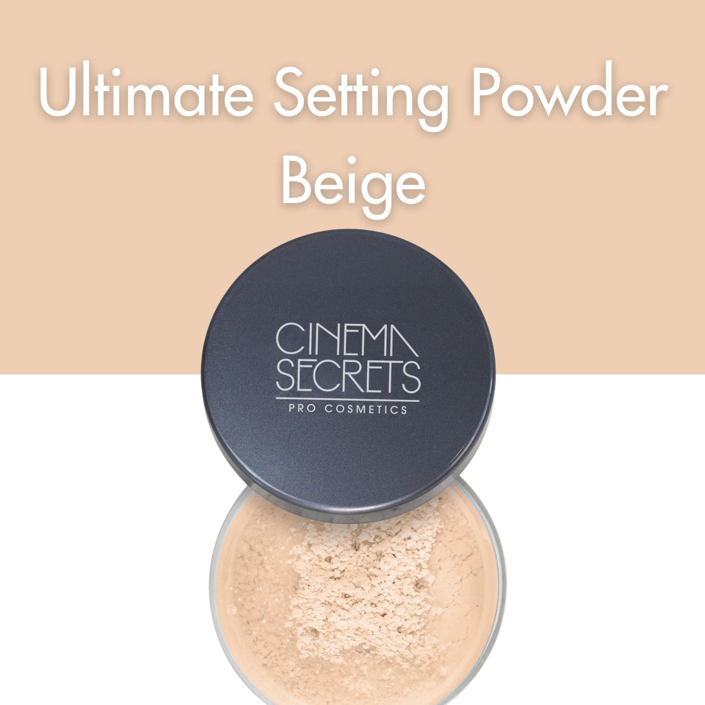 Cinema Secrets Ultralucent Setting Powder- Beige. Talc-Free Loose Mineral Powder for All Skin Types, Oil Control, Shine-Free Finish, Breathable, Weightless, & Moisture-Resistant, Organic Ingredients