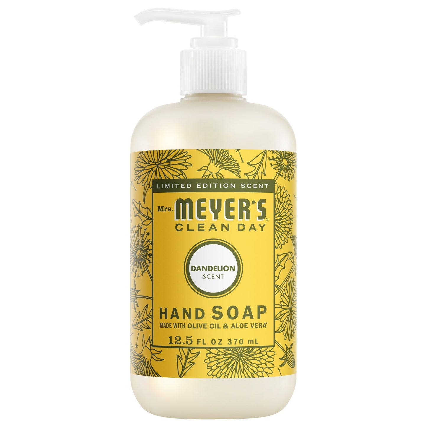 Mrs. MEYER'S CLEAN DAY Liquid Hand Soap Scent, 12.5 Fl Oz (Pack of 6) (Dandelion)
