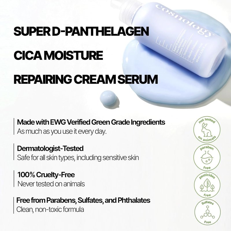 Extreme Barrier Repair Set - D-Panthenol Cream Serum & Hydrating Jelly Essence | Skin Recovery & Cooling Hydration (80ml + 150ml)