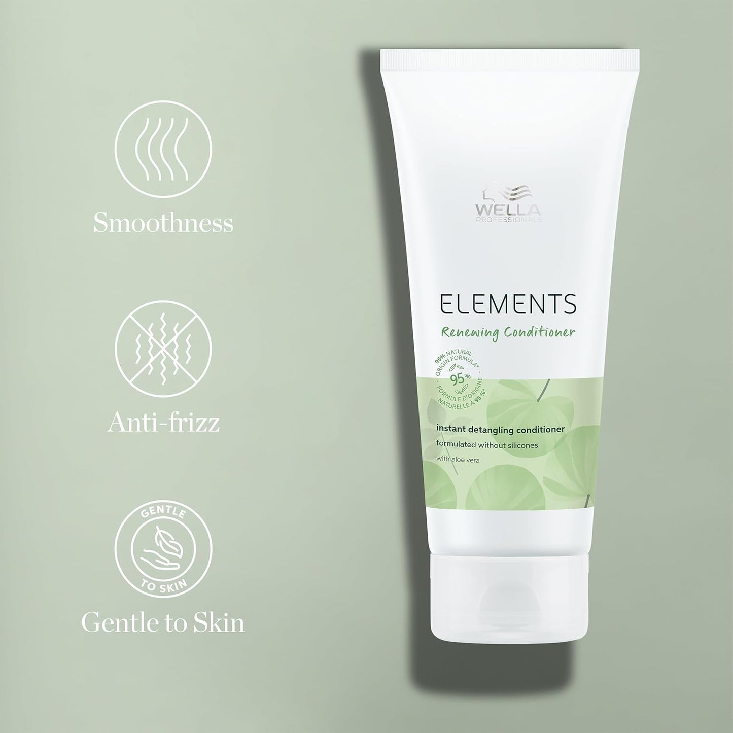 Wella Professionals Elements Gentle Renewing Conditioner - Silicone-Free, Instant Detangling | For All Hair Types