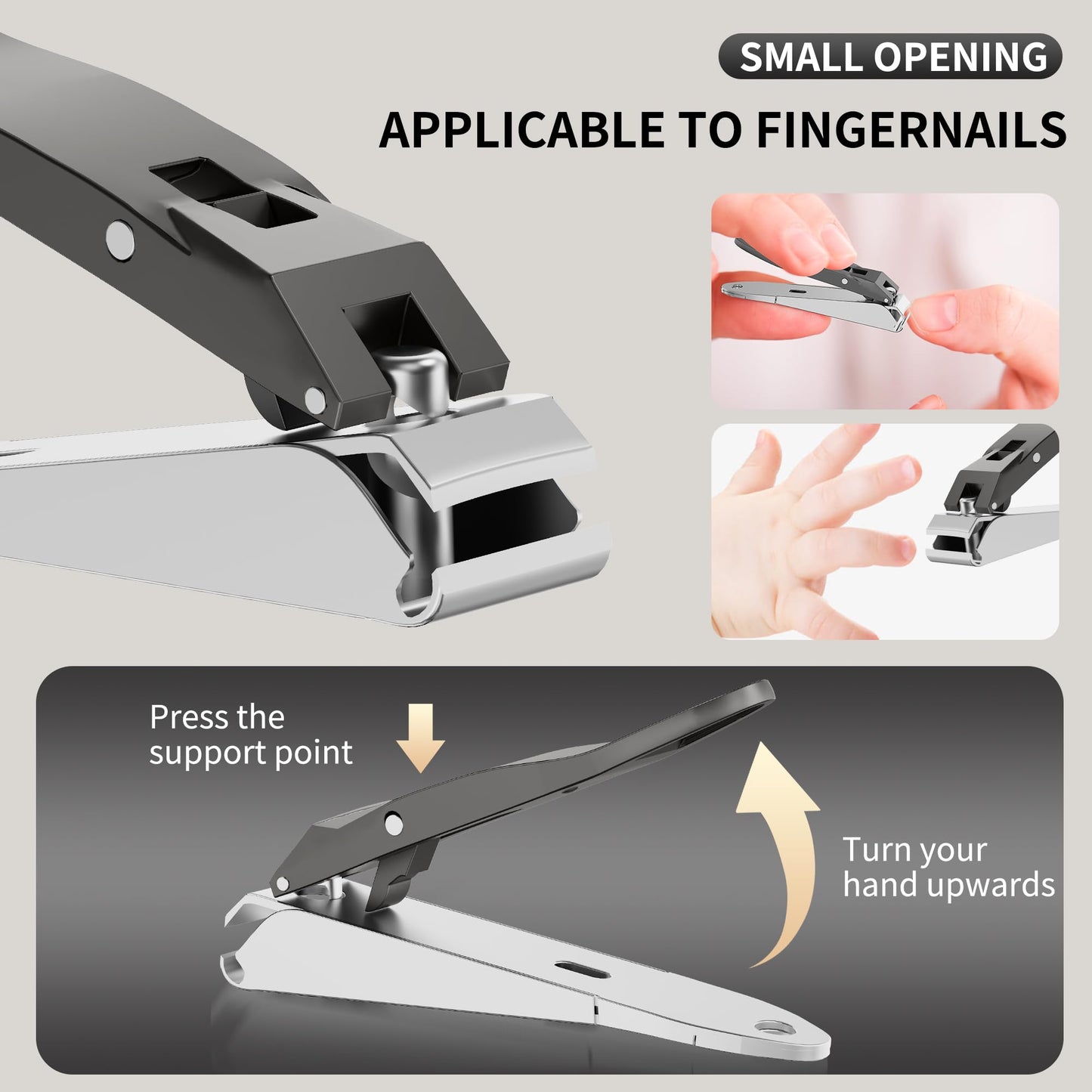ESSBES Heavy Duty Nail Clippers for Men Sharp Stainless Steel Fingernail and Toenail Cutter with Nail Catcher Precision Grooming Tool for Thick Nails Gift for Dad Husband Him