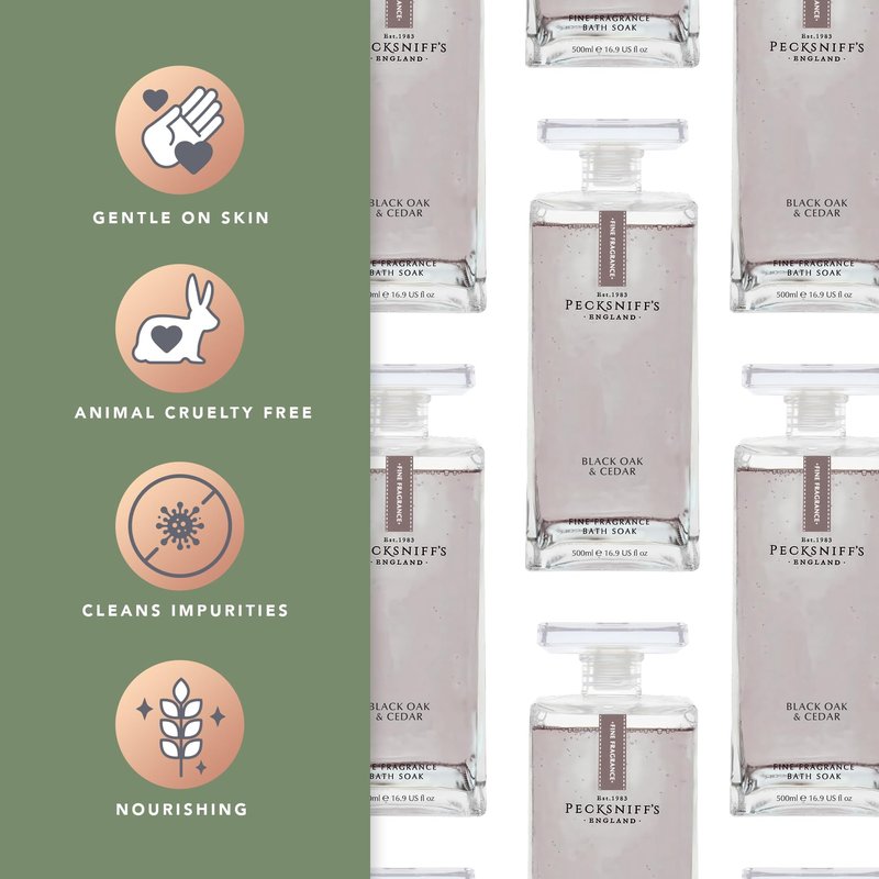 Pecksniff's Aroma:Therapy Deep-Sleep Bath Soak Decanter | 500ml/16.9 Fl Oz