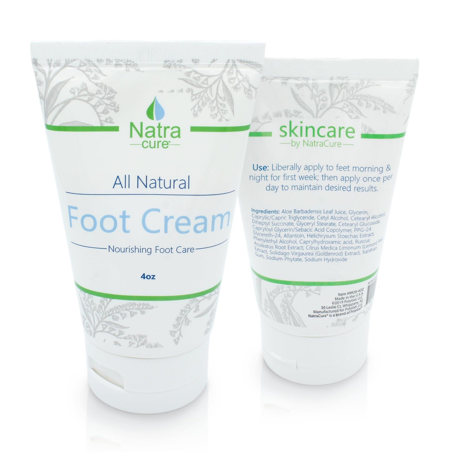 NatraCure Foot Repair Cream for Dry Cracked Heels & All Natural Foot Lotion for Dry Cracked Tired Feet Relief – Foot Moisturizer Pedicure Lotion & Foot Crack Cream for Foot Softening Treatment – 4 oz