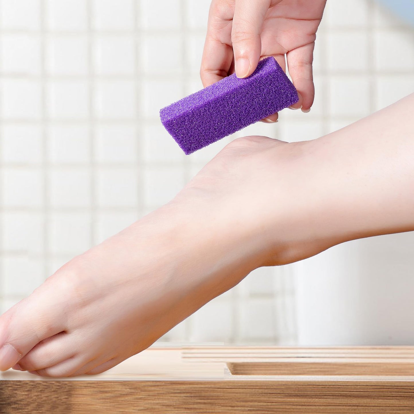 NOVAL Pumice Stone for Feet Callus Remover - 400pcs Bulk Salon Pack with Medium-Coarse Grit Classic Purple