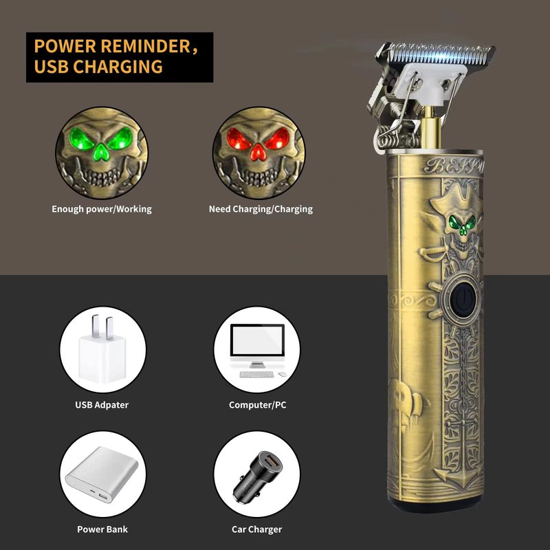 FADEKING Beard Trimmer for Men, Mes Hair Trimmer T-Blade Trimmer Cordless Rechargeable Edgers Clippers Haircut & Grooming Kit with Travel Storage Case