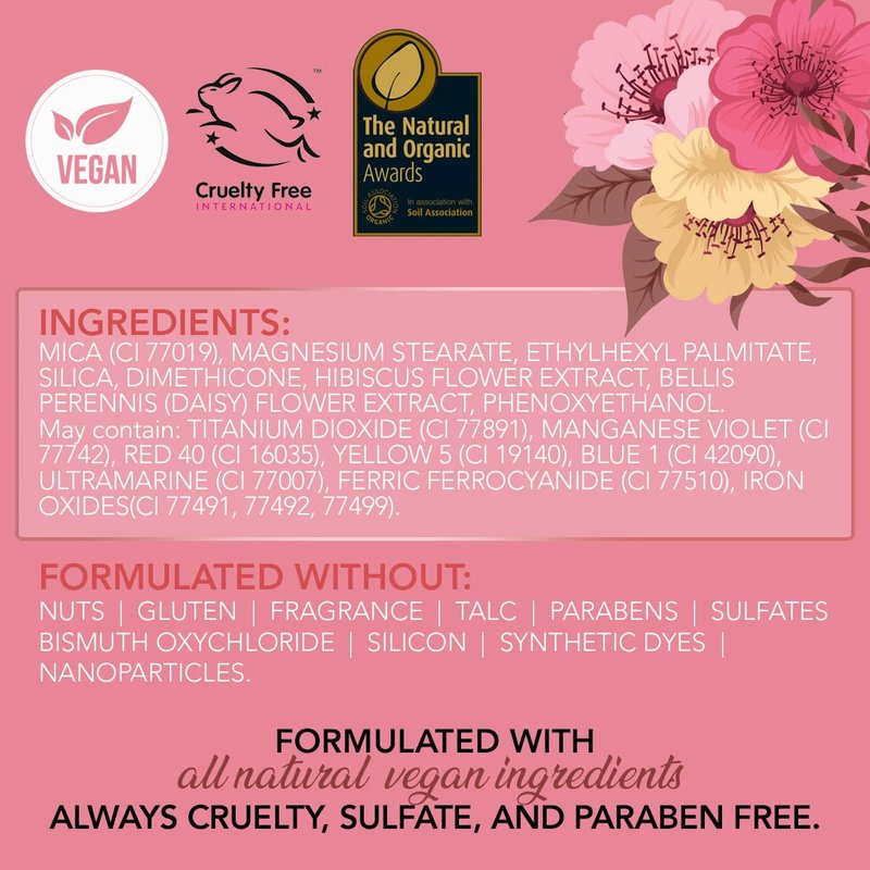 Rachel Couture Eyeshadow Palette with Natural Ingredients & Pure Pigments | Vegan & Cruelty-Free | Infused with Natural Botanical Extracts – 16 Colors - Marble Arch
