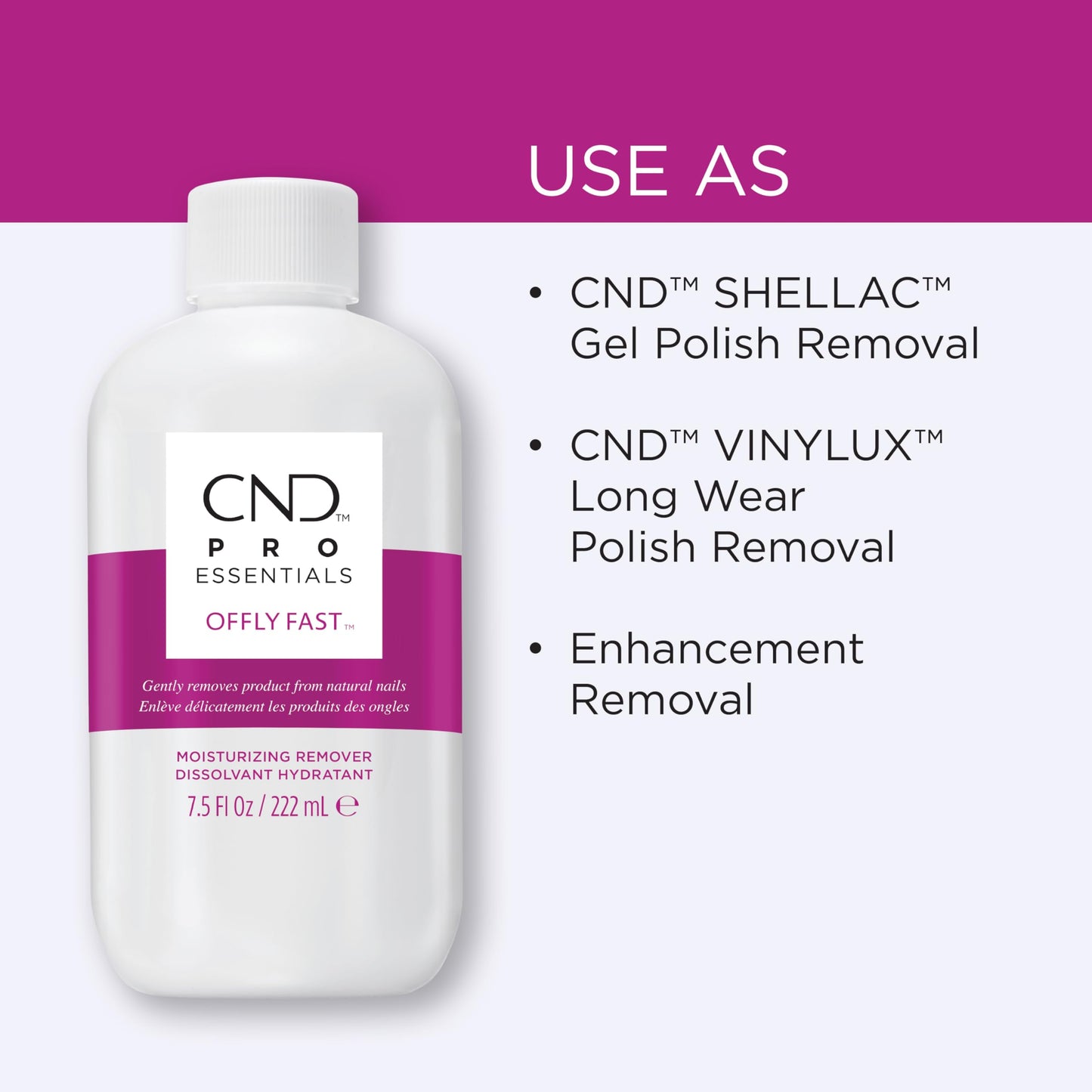 CND OFFLY FAST Moisturizing Nail Polish Remover, 2 fl oz