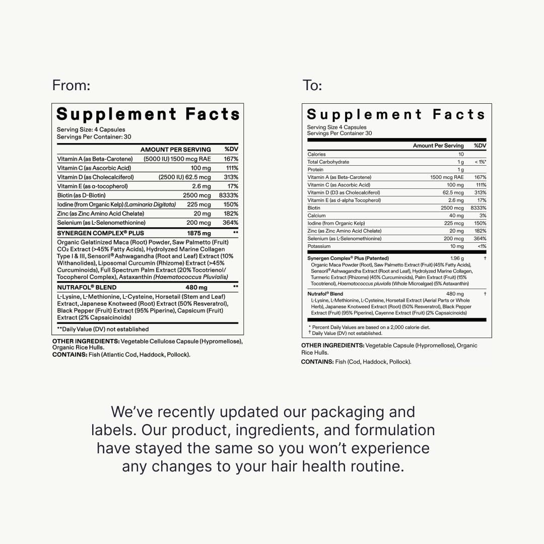 Nutrafol Women's Balance Hair Growth Supplement with Collagen Peptides, Ages 45+, Clinically Tested for Stronger, Visibly Thicker Hair, Dermatologist Recommended - 1 Month Supply, 12 oz Bottle