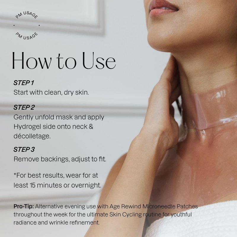 Karuna Collagen Neck & Chest Hydrogel Mask 4-Pack | Firming & Hydrating K-Beauty Masks with Collagen, Peptides & Niacinamide | For Wrinkles & Sagging Skin | Cruelty-Free
