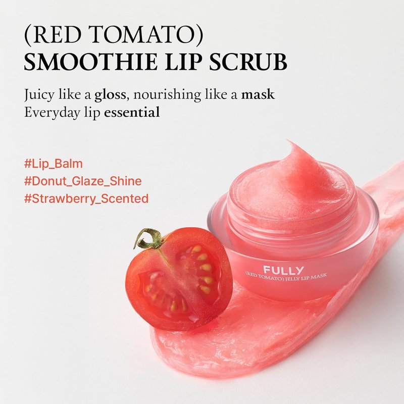 Tomato Jelly Lip Sleeping Mask - Hydrating Korean Lip Balm with Tomato Seed Oil & Hyaluronic Acid | 0.42 oz