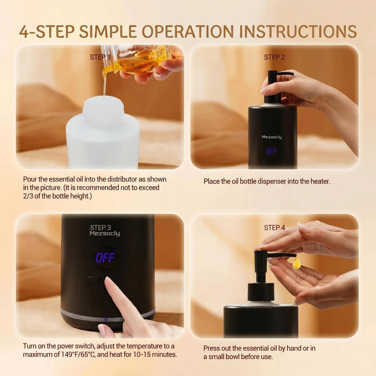 Oil Warmer for Massage oil warmer for scented oil, Massage Oil Warmer, lotion warmer, Body Oil Heater for Spa, Salon and Barber Shops, with Two Oil Bottle Dispenser, Constant Temperature, Silver