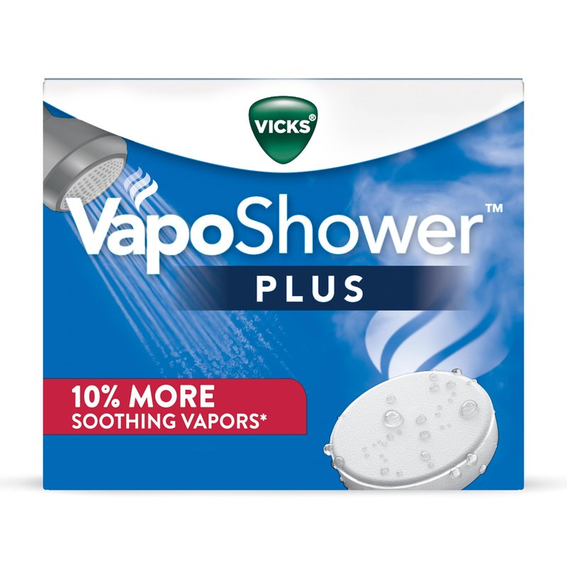 Vicks, VapoShower Plus, Shower Steamers, Eucalyptus Shower Steamer & Menthol Scent, Clean Dissolving Vapor Shower Tablets, Aromatherapy Shower Steamer & Shower Bombs, 12 count