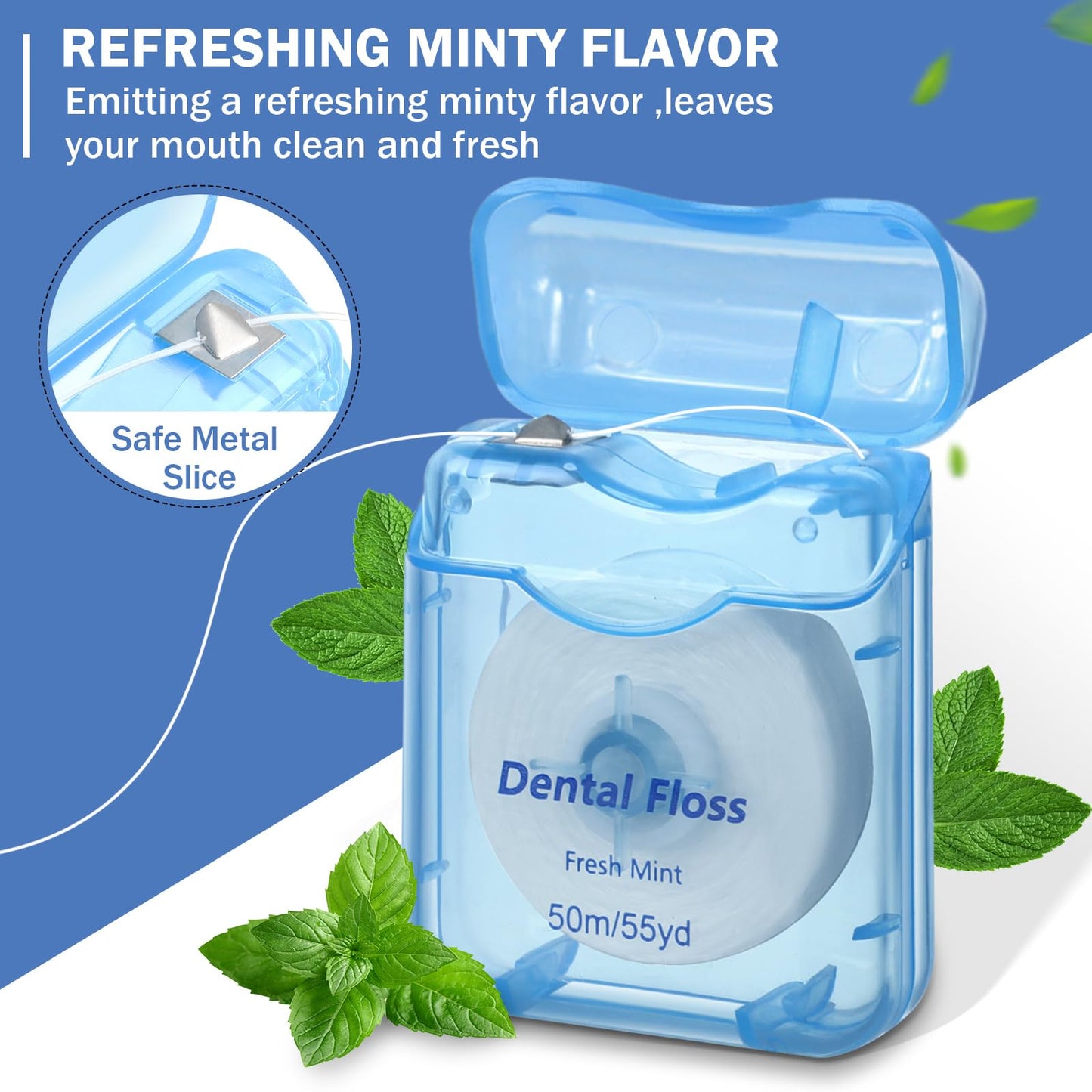 FillTouch 36 Pack Mini Dental Floss Bulk Mint Flavored 50m Each Travel Dental Floss Oral Care for Teeth Protection(Colorful)