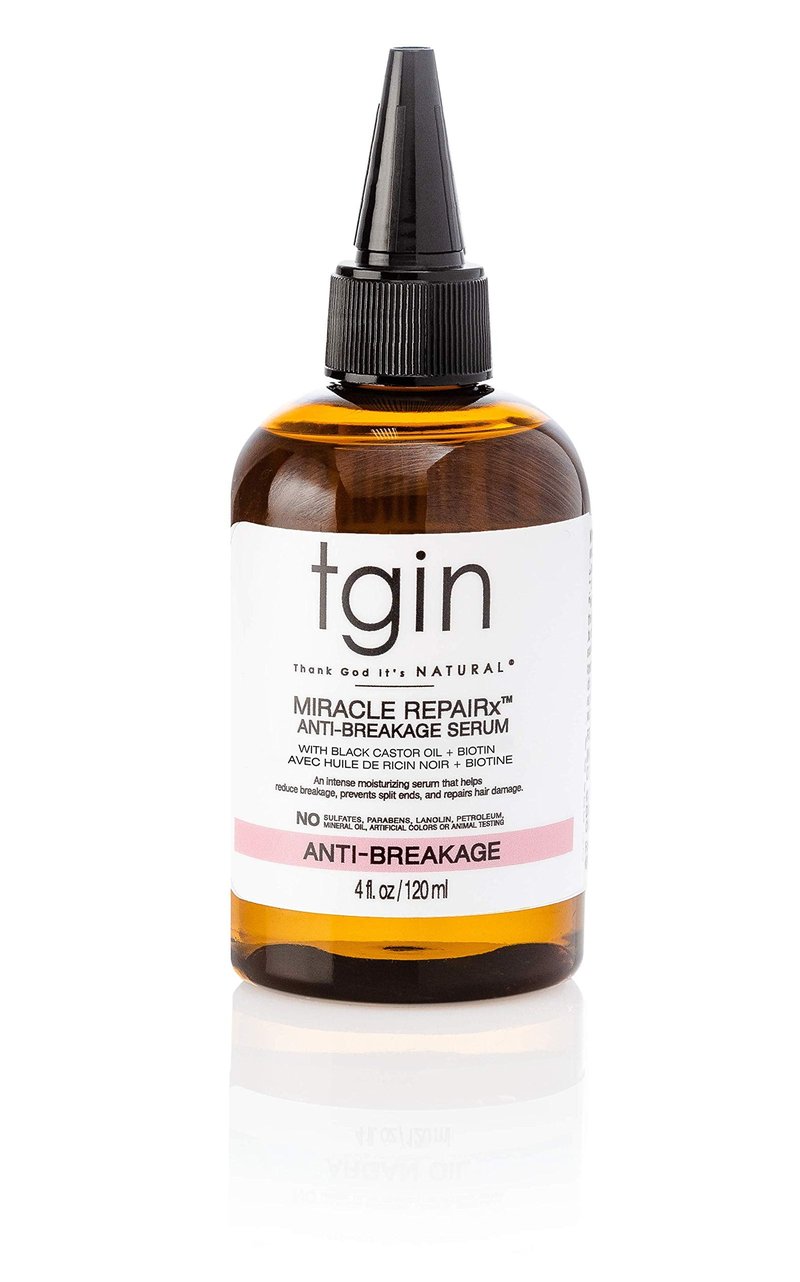 tgin Miracle RepaiRx Anti-Breakage Serum Daily Moisturizer, for Curly, Coily and Wavy Hair, Nourishes and Moisturizes Dry Hair and Scalp, 4 oz