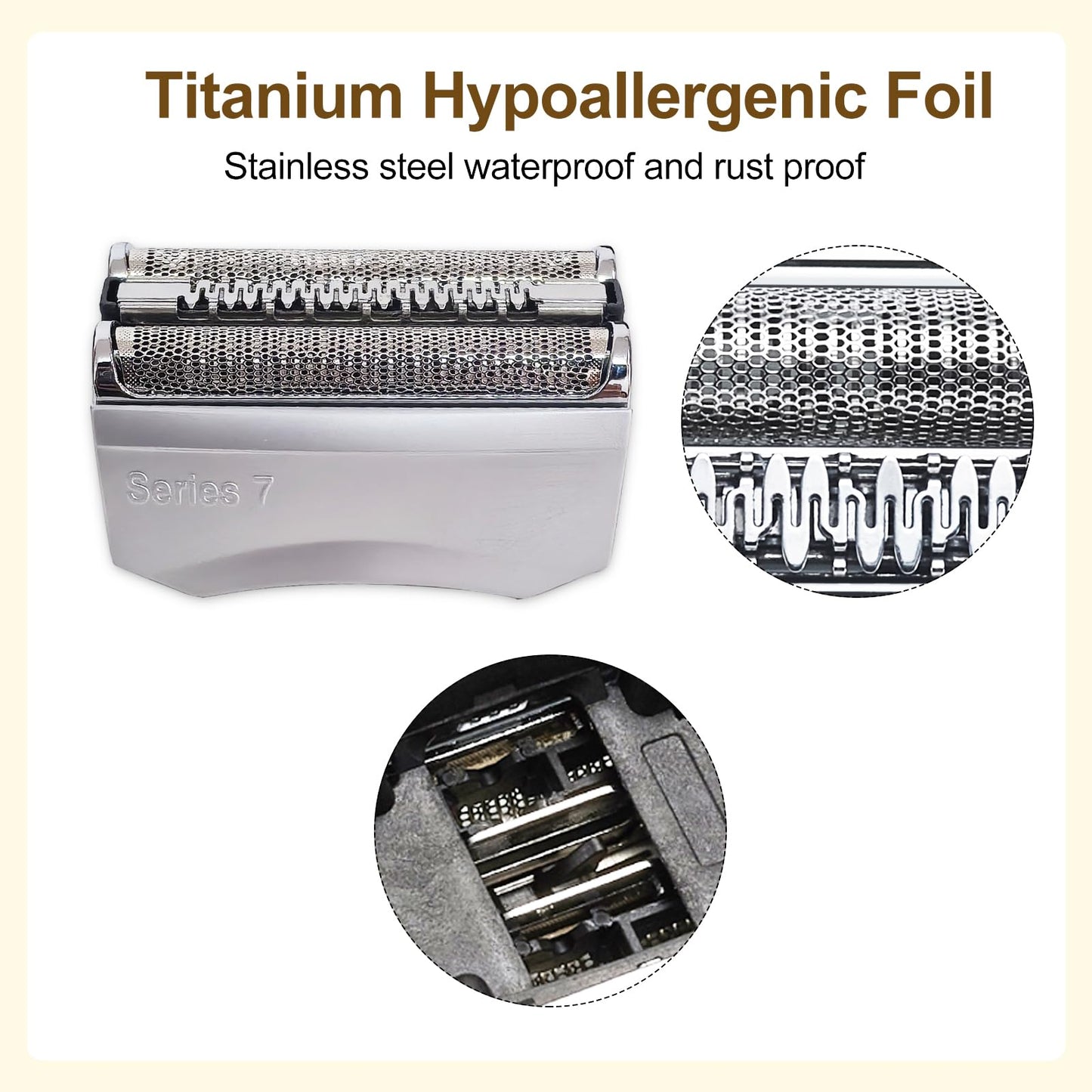 7-Series 70S Replacement Head Compatible with Braun 795, 790cc, 7899cc, 720cc, 720s-4, 750, 760, 7383, 9565, 9585 Electric Shavers,Quick to Clean,Compatible with 7-Series Electric Razor