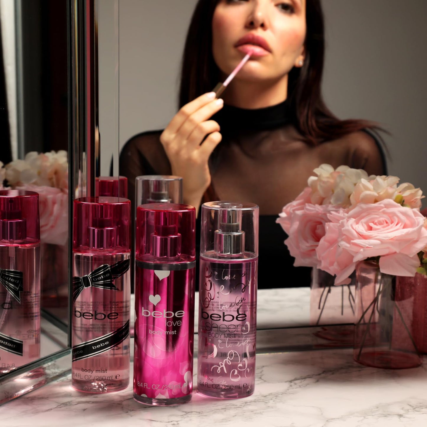bebe Sheer Body Mist - Sensual and Flirtatious Women's Fragrance with Citrus Cocktail, Pink Peony, and Sandalwood Notes - 8.4 oz Body Mist