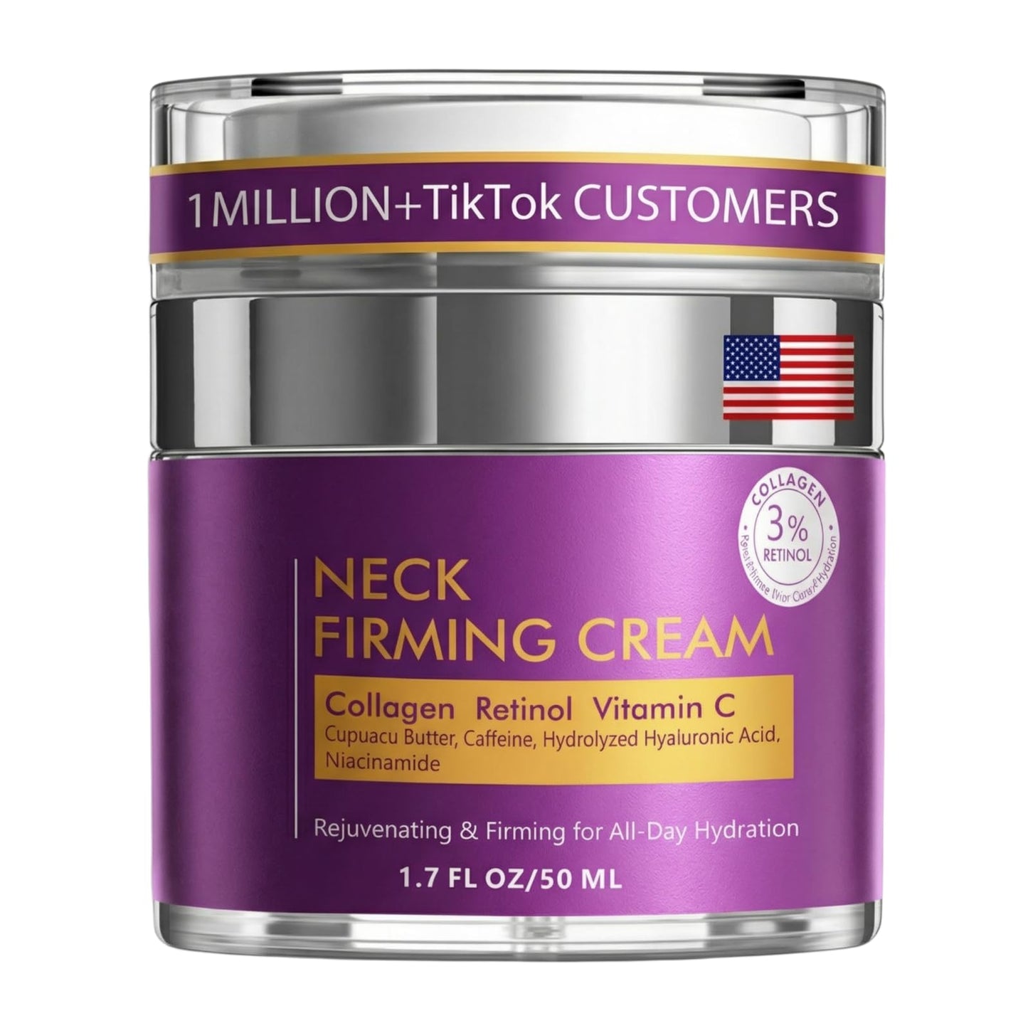 VicGFHS Neck Creams for Tightening and Firming, Wrinkle Cream for Women, Skin Tightening Cream for Face, Hydrating Face Moisturizer for Aging Skin 1.7 Fl Oz