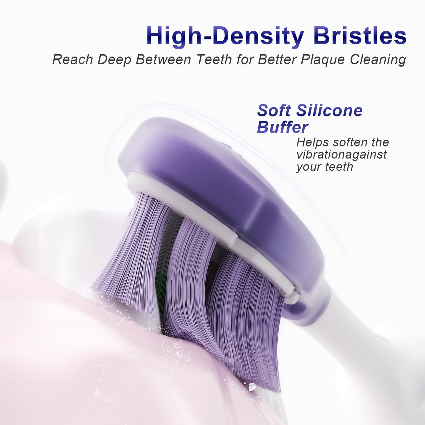 Replacement Toothbrush Heads Compatible with Philips Sonicare Click-on Handles Replacement Brush Head with Deep Reach Cleaning Electric Toothbrush Head, 8 Pack Replacement Heads