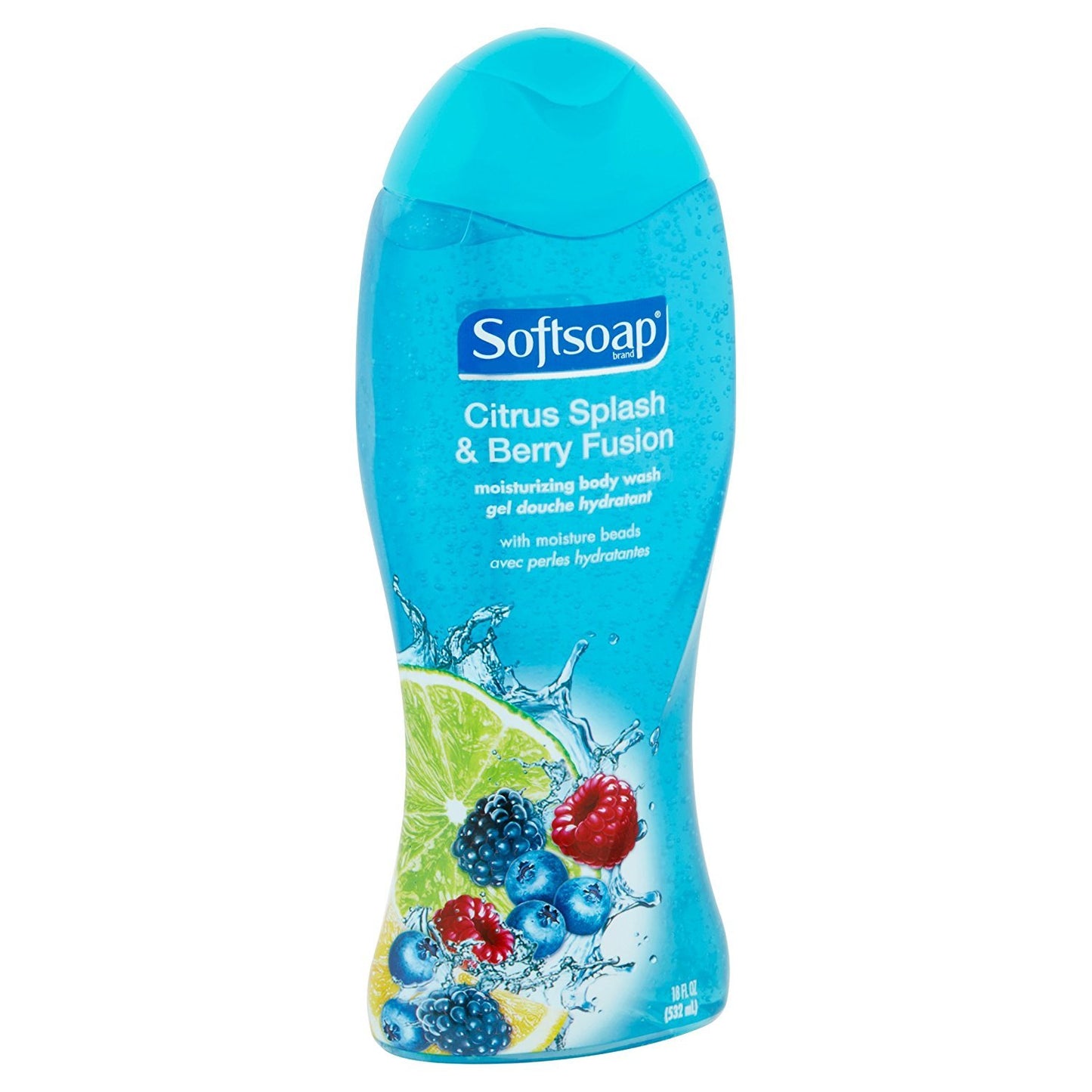 Softsoap Moisturizing Body Wash - Citrus Splash & Berry Fusion - Net Wt. 18 FL OZ (532 mL) Per Bottle - Pack of 3 Bottles