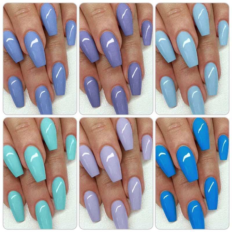 AIMEILI Blue Gel Nail Polish - No Wipe Matte Finish | Long-Lasting & Quick-Drying