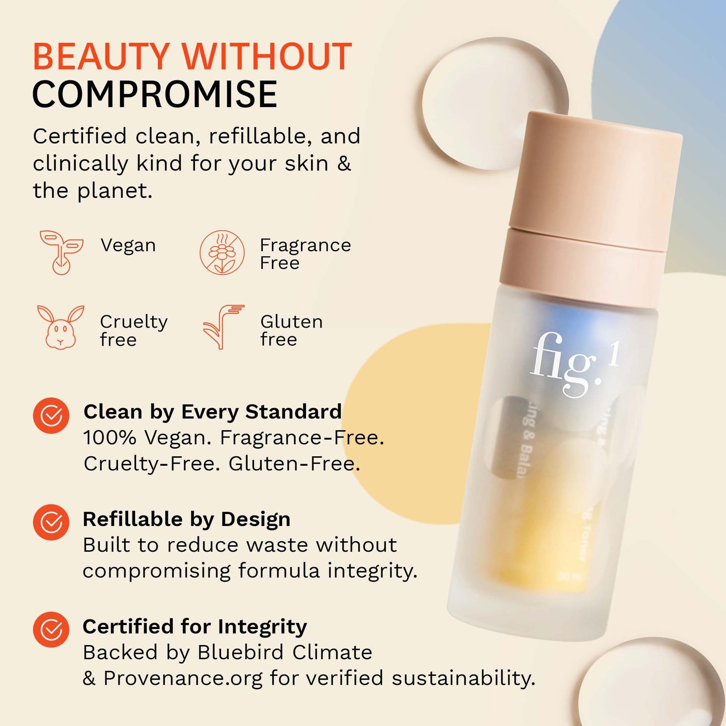Fig.1 Hydrating & Balancing Toner for Face – Hydrating face Toner for Women, Glowing & Vegan Skincare with Hyaluronic Acid – for Sensitive, Dry, Oily Skin – Refillable & Clinically Proven 30ml