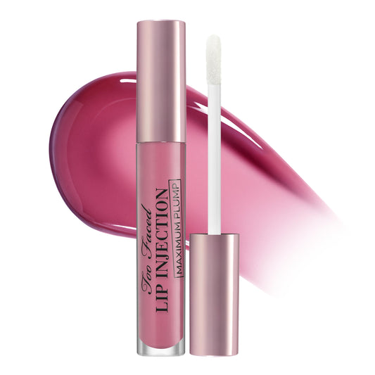 Too Faced Lip Injection Maximum Plump Extra Strength Lip Plumper Gloss | Hydrating, Volumizing, + Plumping, 0.14 Fl Oz, Full Send (True Mauve)