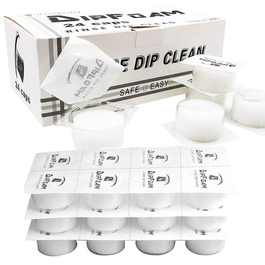 Dip Foam Cup - SOTICA 24pcs Professional Dipping Cleaning Rinse Cups Caps Sponge Cleaning Cups for Cartridge Cleaning Supplies