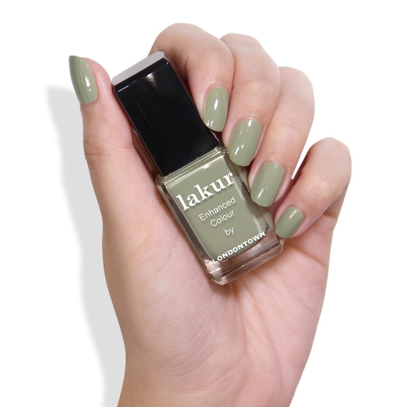 LONDONTOWN Lakur Nail Polish – Green, Sedona, 0.4 Fl Oz, Long-Lasting, Streak-Free, Chip-Resistant | 21+ Free Non-Toxic Vegan Nail Color, Strengthens & Hydrates Nails