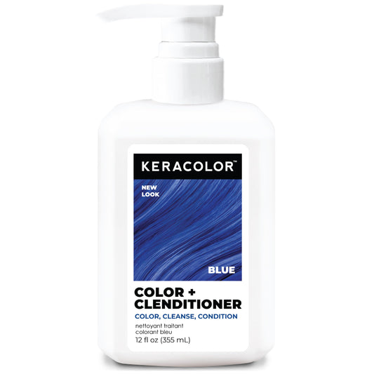 Keracolor Clenditioner BLUE Hair Dye - Semi Permanent Hair Color Depositing Conditioner, Cruelty-free, 12 Fl. Oz.
