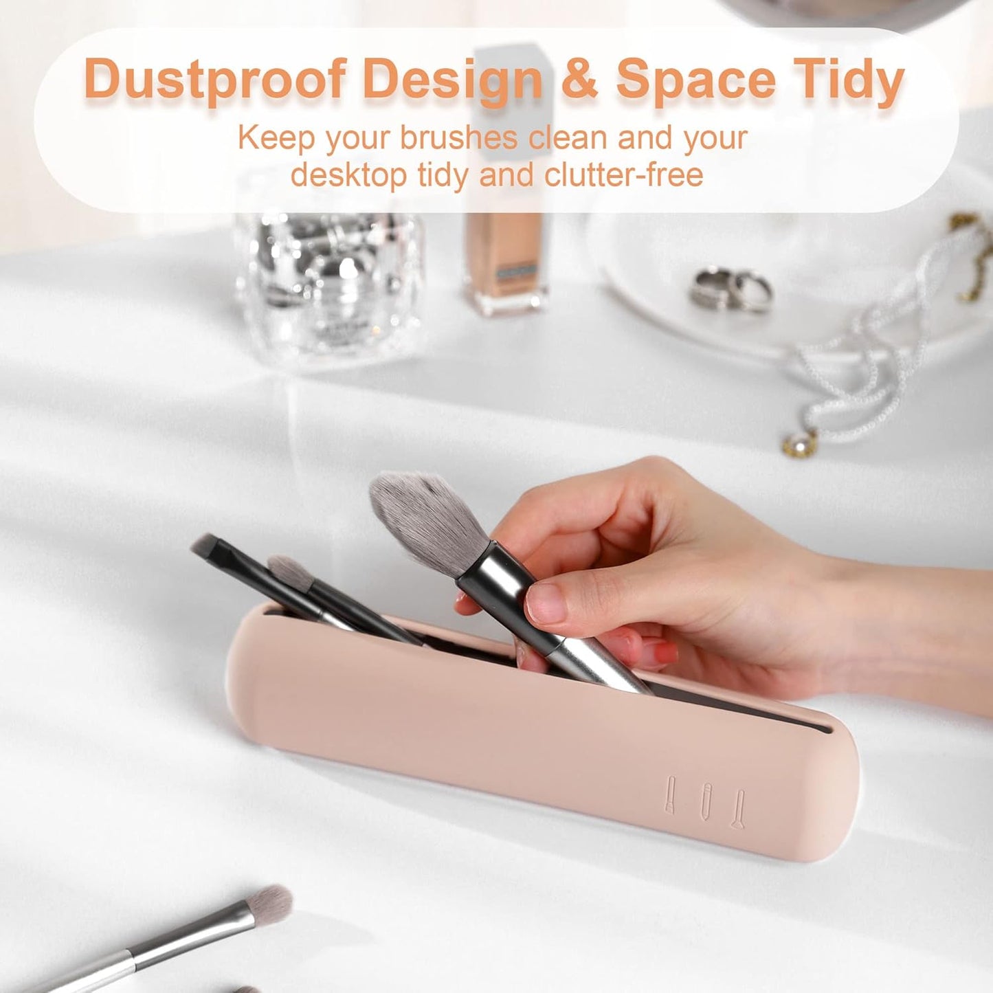 Travel Makeup Sponge Holder - Soft Silicone Beauty Brush Organizer for On-the-Go | Compact Design