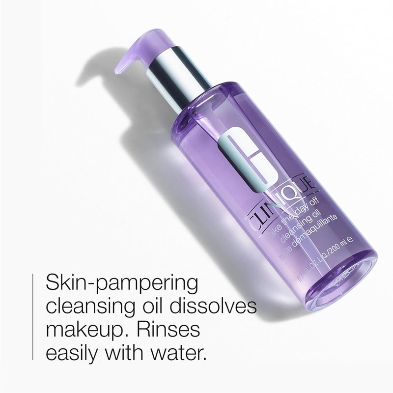 Clinique Cleansing Oil Makeup Remover - Dissolves Makeup & Sunscreen | 6.7 Fl Oz for All Skin Types