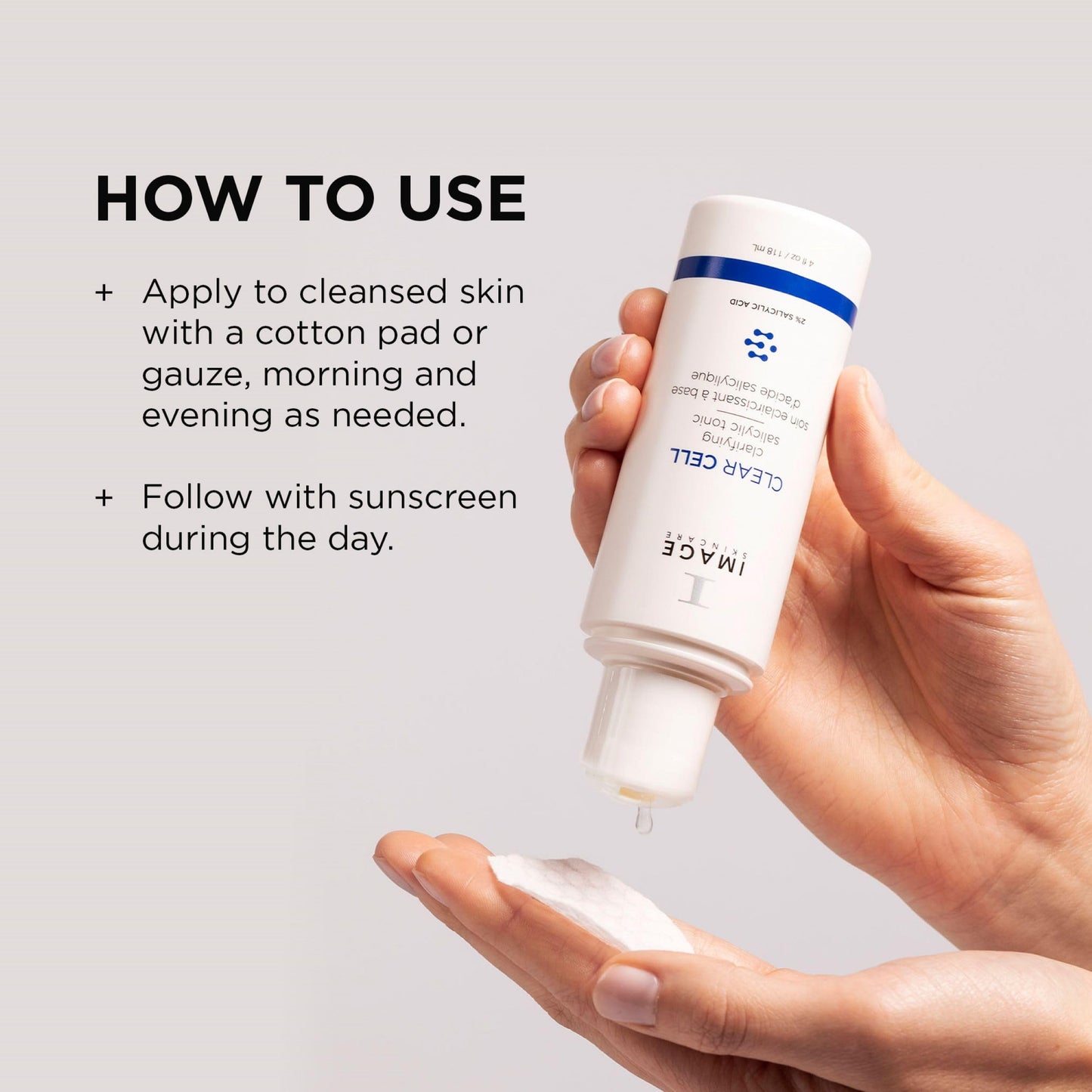 IMAGE Skincare, Clear Cell Clarifying Salicylic Tonic, Mattifying Toner for Pores, Redness and Light Exfoliation for Oily Prone Skin, 4 fl oz