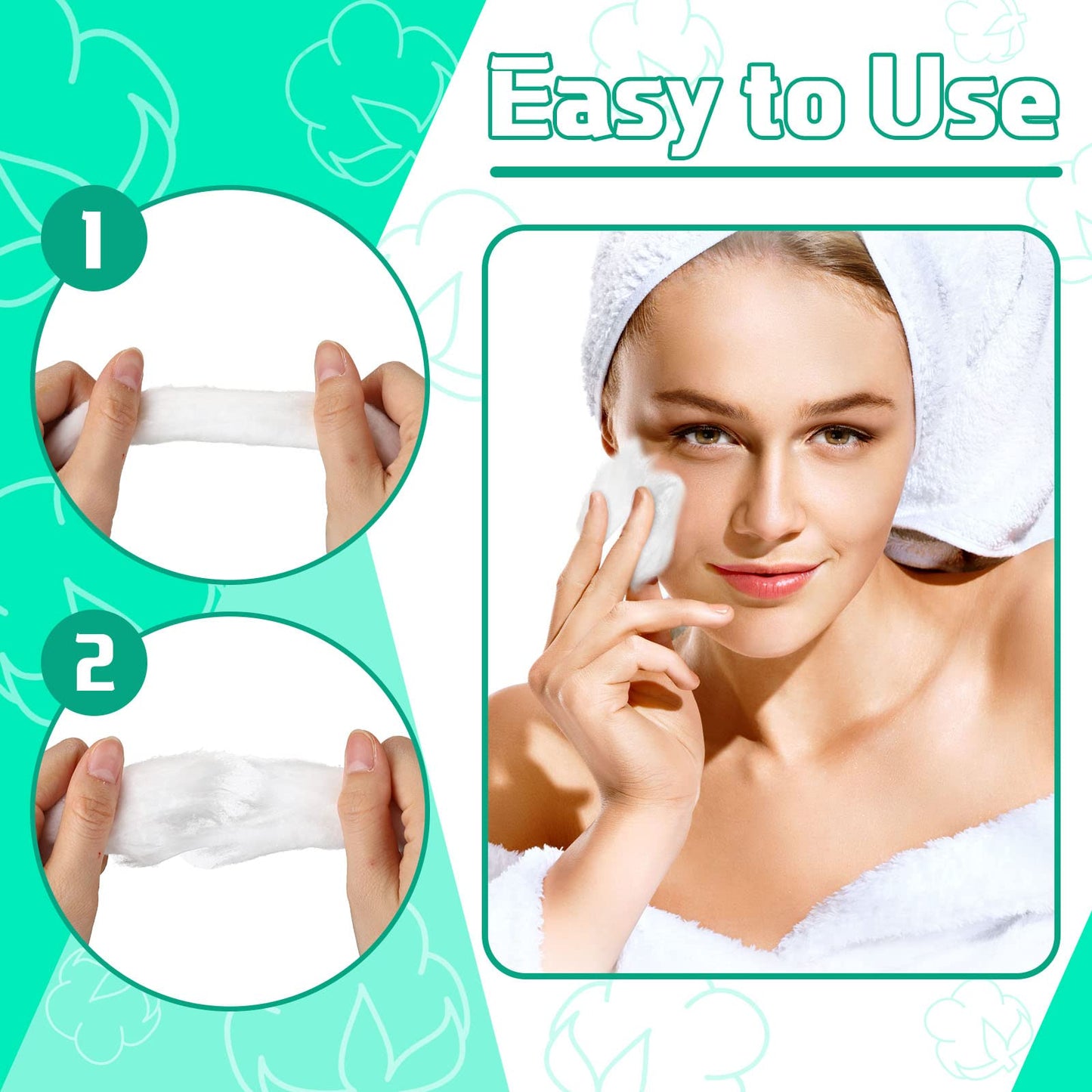 Nuogo Cotton Roll for Salon, 260 Feet 2lb Sliver Perm Cotton Coil for Hair Manicures Skin Care Beauty 900g Easy to Use