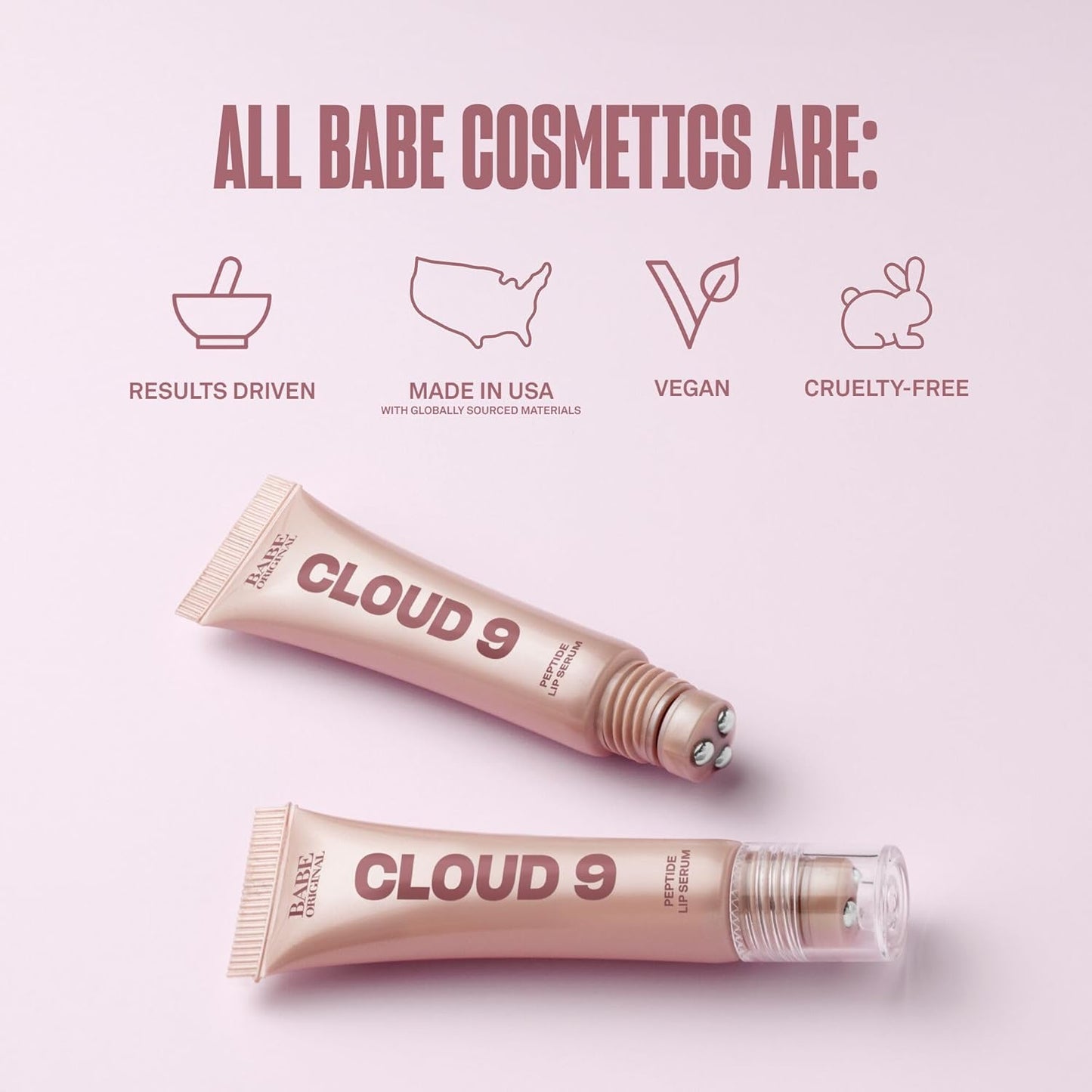 Cloud 9 Peptide Lip Serum - Hydrating Daily Lip Treatment with Cloudberry Oil & Hyaluronic Acid | Smoothing Vegan Lip Care