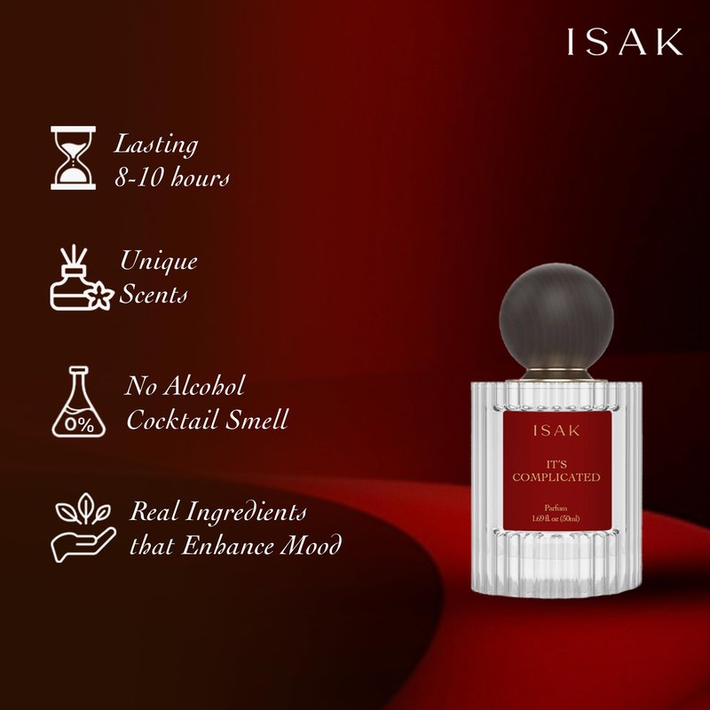 ISAK It's Complicated Perfume For Men, Women | Eau de Parfum Long Lasting Luxury Fragrance | Premium Unisex Perfume 50ml | Scent For All Occasions | Notes of Vanilla, Lemon, Grapefruit