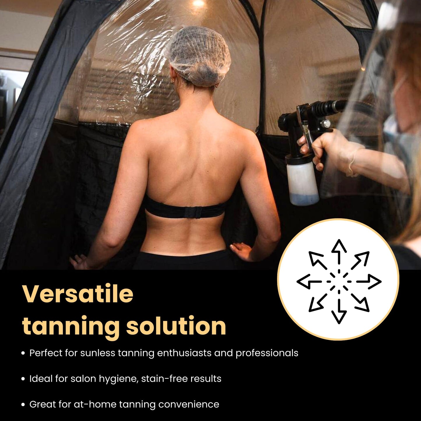 KobbTan 120Pairs Spray Tan Feet Pads Disposable & Economic for Spray tanning,Use in Tanning booth,Sunless Tanning at Home or Beauty Salon-Non Slip-Comfortable-Hygienic-Ultra Bronzing (Black)