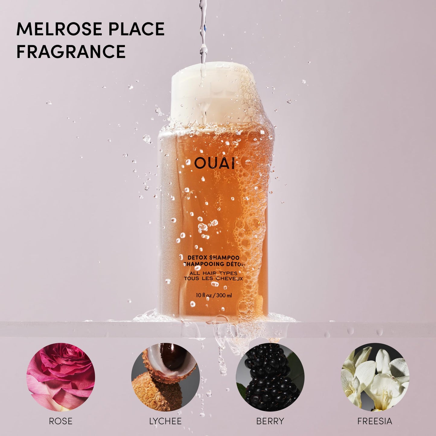 OUAI Detox Shampoo (10 fl oz) & Anti-Dandruff Deluxe Size (1 fl oz) Bundle - Soothing, Clarifying Shampoo Set for Dry, Flaky Scalp - Removes Dirt & Build Up (2 Count)