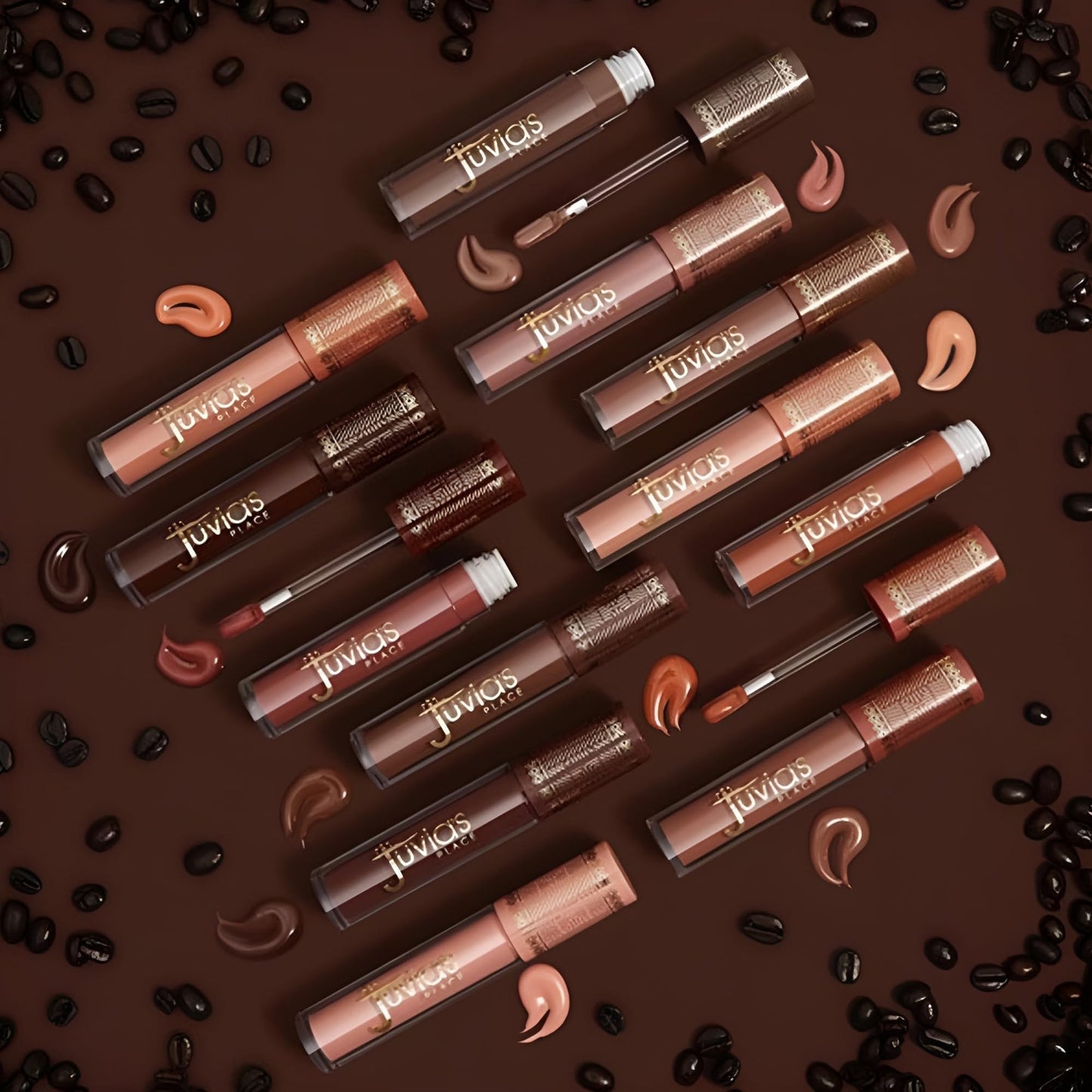 Juvia's Place Coffee Shop Lip Gloss - Butterscotch - Hydrating Butter Lip Gloss for Women, Long-Lasting Shine, Moisturizing Glass-like Finish, Plumping Non-sticky, Suitable for every vibe