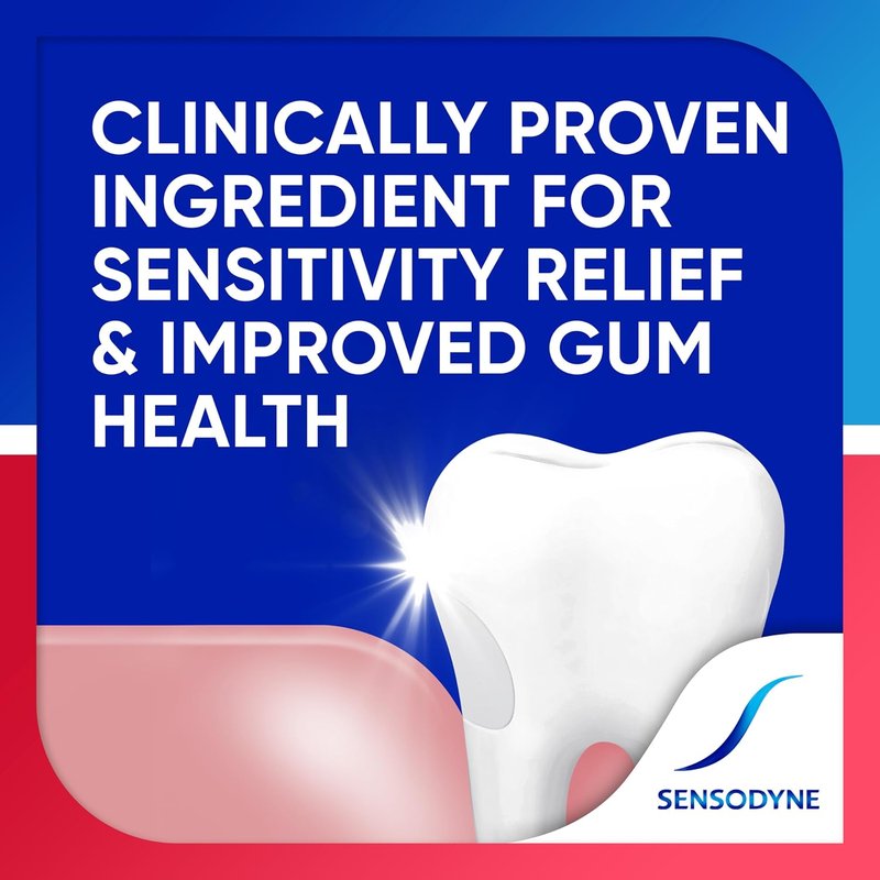 Sensodyne Sensitive Toothpaste for Gingivitis - Gentle Care for Sensitive Teeth | 3.4 oz (Pack of 4)