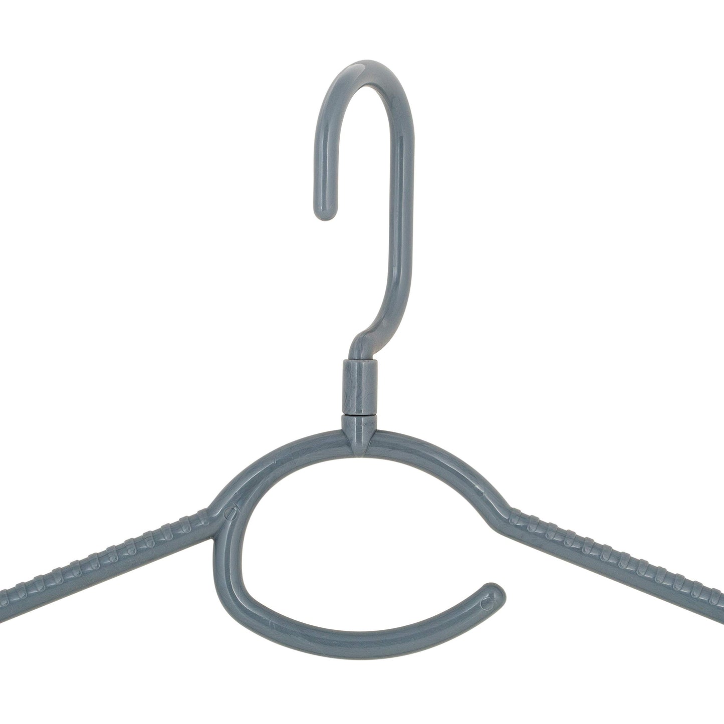 Laundry 360 Swivel Neck 5 Pack Hangers | Swivels 360 Degrees | Accessory Hooks| Great for Spaghetti Straps | Matching Accessories | Durable | Space Saving | Closet Organization | Grey