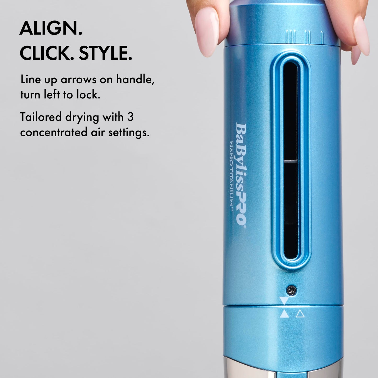 BaBylissPRO StyleSwitch Ionic Multi-Styler, Air Styler and Hair Dryer, Lightweight Hot Air Brush, 5 Attachments, 9 Heat/Speed Settings, Dual Voltage