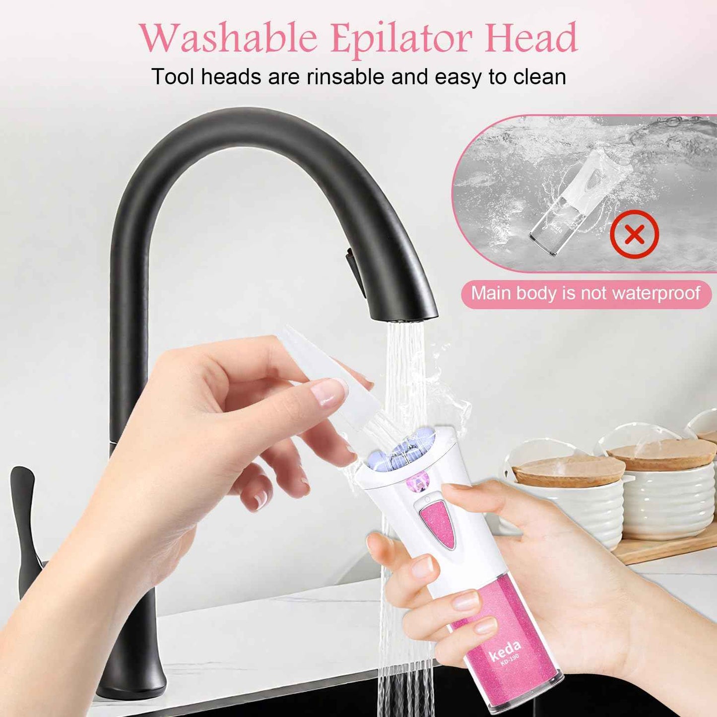 Glabrskise Skin Epilator, 2025 New Glabrskise Skin Hair Remover for Women with LED, Smooth Glide for Women Facial Hair, Glabrskise Skin epilator for face/Lip/Arm/Bikini Area/Leg/Armpit