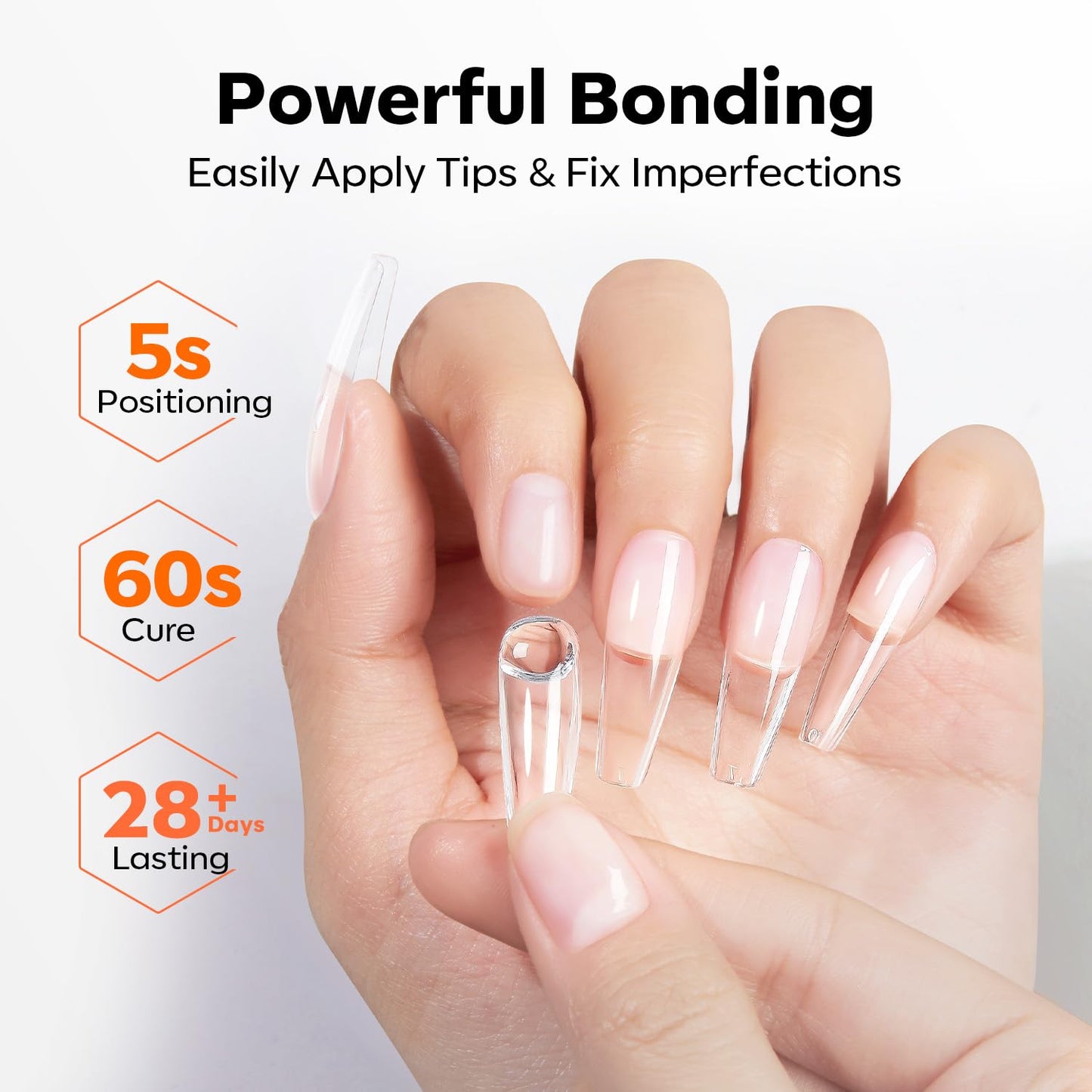 modelones 10-in-One Gel Nail Glue with Nail Dehydrator and Primer for Acrylic Nails Tips Forms, Blooming Gel, /Adhesive Bond, Long Lasting Acrylic Nail Supplies