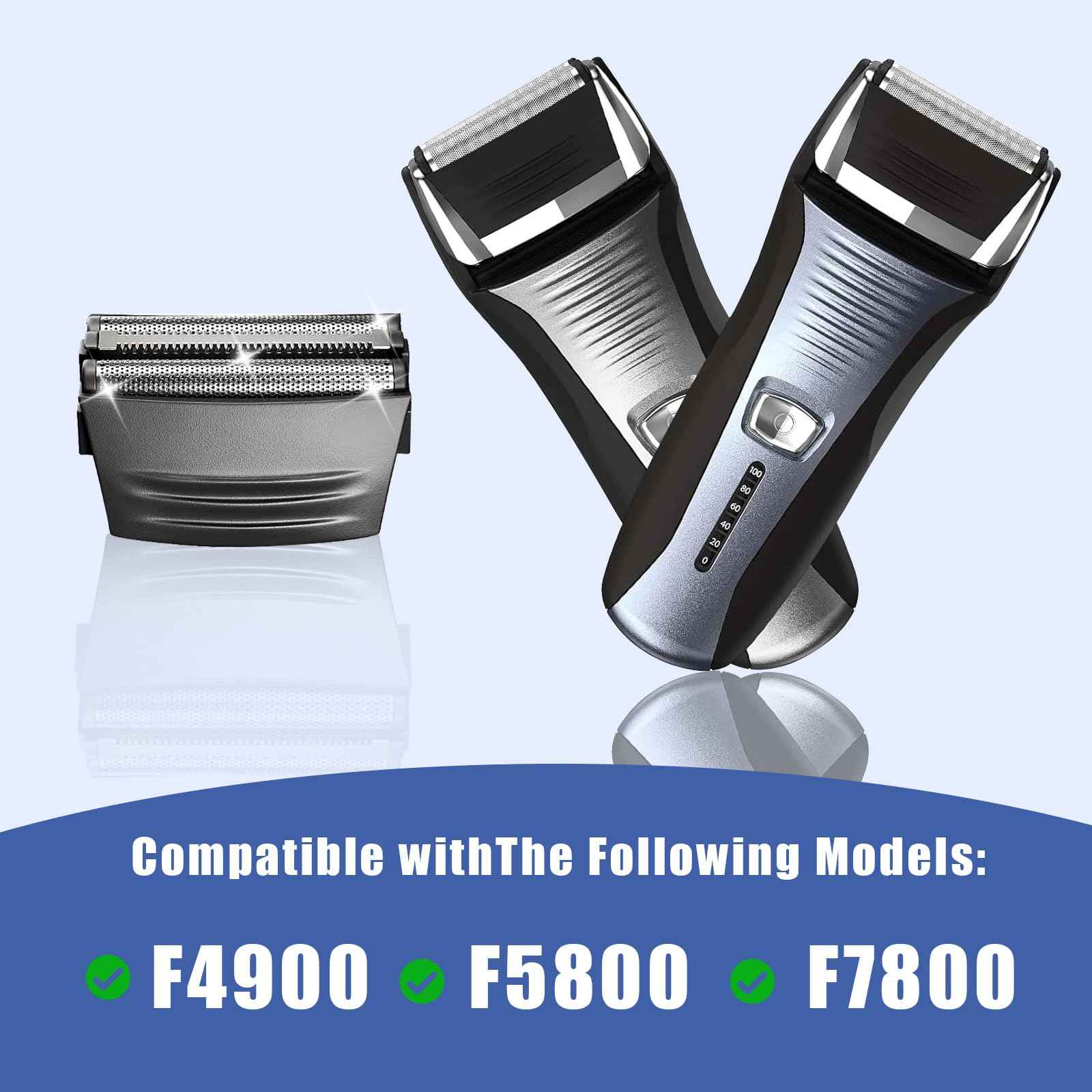 Shaver Replacment Heads Compatible with Remington SPF-300 Replacement Screen and Cutter for Foil Shavers F4900, F5800, F7800 Shavers