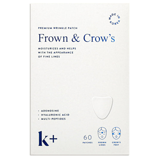 KPLUS K+ Wrinkle Patches for Forehead, Crow’s Feet & Smile Lines – Korean Overnight Patches with Hyaluronic Acid, Peptides & Adenosine (60 Count)