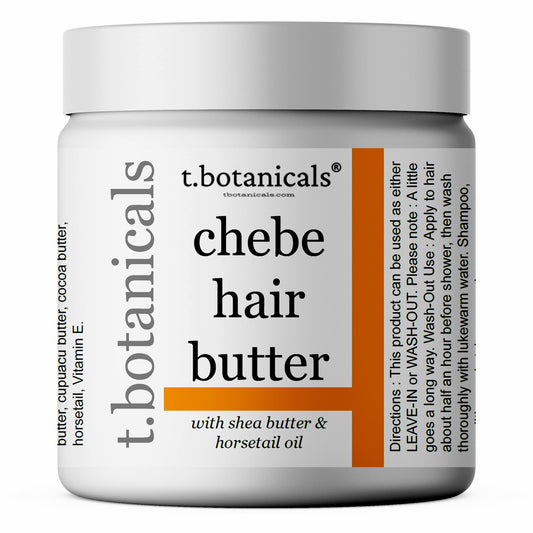 t.botanicals Chebe Hair Butter for Growth, Thickening and Nourishment - Ayurvedic Formulation with Horsetail (Lavender, 8 oz)